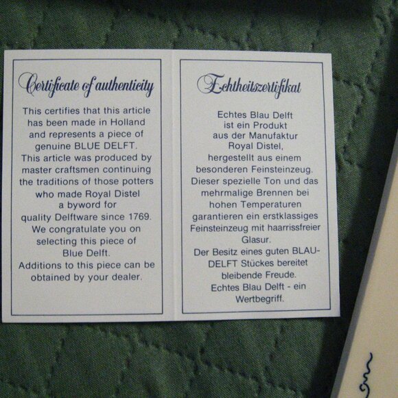 Holland America MS Ryndam Blue Delft Vintage Tile Trivet - Picture 3 of 10